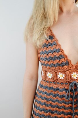 Crochet Floral Dress - UK Terms