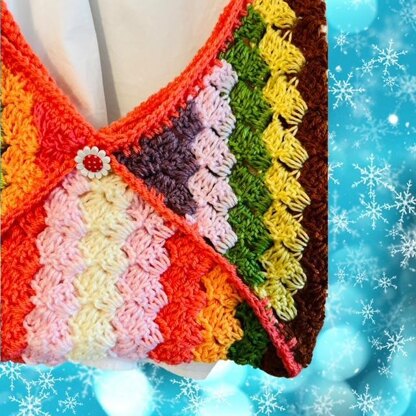 Shoulder C2C Crochet Bag