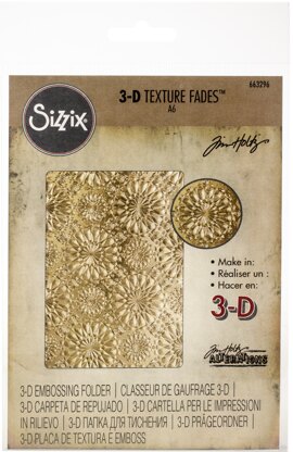 Sizzix 3D Texture Fades Embossing Folder By Tim Holtz - Kaleidoscope