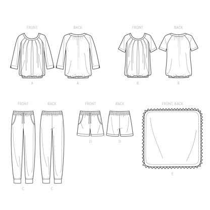 Simplicity Misses' Nursing Tops, Pants, Shorts and Blanket S9556 - Paper Pattern, Size A (XS-S-M-L-XL)