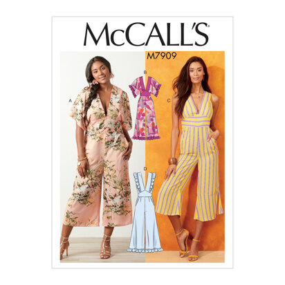 McCall's Misses'/Women's Jumpsuits M7909 - Sewing Pattern