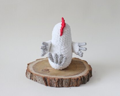 Helen, the crocheted plush hen