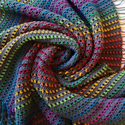 Rainbow Through the Storm Crochet Blanket Crochet pattern by Melly