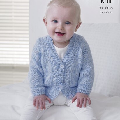 Sweater, Slipover and Cardigan in King Cole Baby Pure DK - 4905 - Downloadable PDF