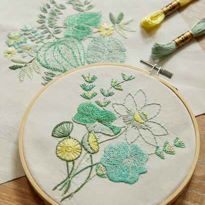 Keimprove Embroidery Kits with Flower Patterns Beginner Cross