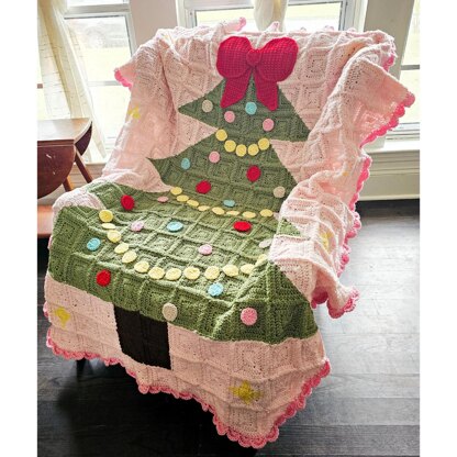 Holiday Tree Granny Square Blanket