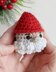 Crochet Santa ornament pattern, easy crochet Christmas decor