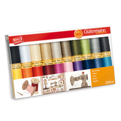 Gutermann Thread Set: Natural Cotton C. No.50: 20 x 100m