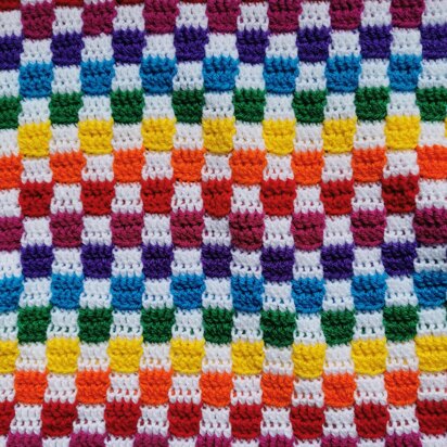 Chequered rainbow blanket