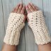 White Winter Wrist Warmers