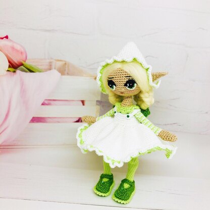 Amigurumi doll, crochet fairy doll, amigurumi fairy, Fairy Jade