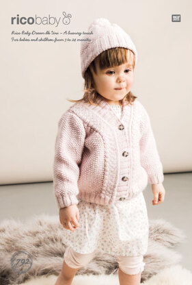 Cardigan and Hat in Rico Baby Dream DK Uni - 792 - Downloadable PDF