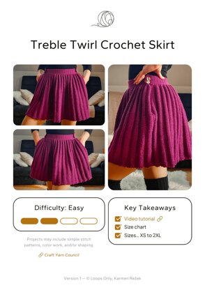 Treble Twirl Crochet Skirt