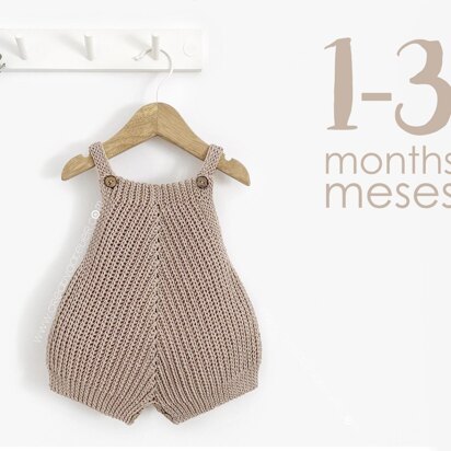 1-3 months - "A" Crochet Romper