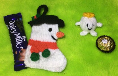 Snowman Stocking with Snowball