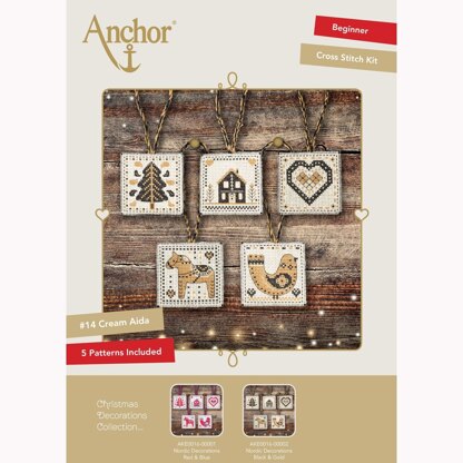 Anchor Nordic Decorations Cross Stitch Kit - 7 x 7 cm - AKE0016-00002