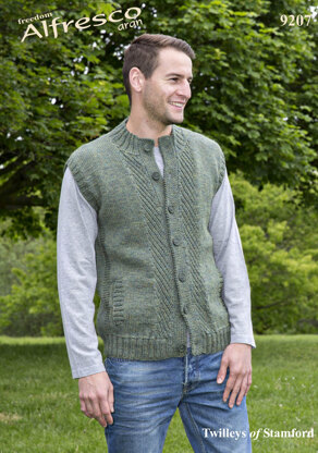 Waistcoat & Cardigan in Twilleys Freedom Alfresco Aran - 9207