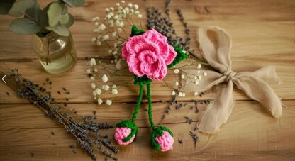 3D Crochet Flower Bag Charm & Keychain Pattern (PDF + Video Tutorial)