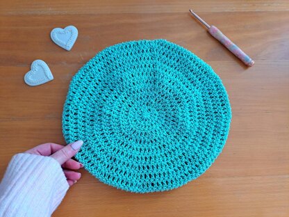 Crochet Pastel Flower Beret Pattern