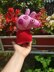Pink pig with red dress crochet pattern