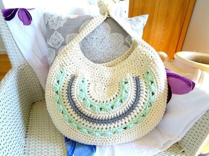 Large Crochet Hobo Bag