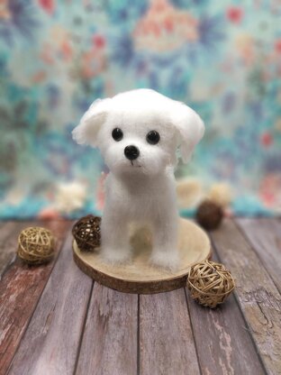 Maltese Dog Amigurumi