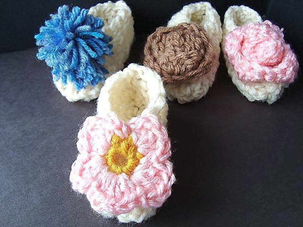 15 minute crochet baby booties sale