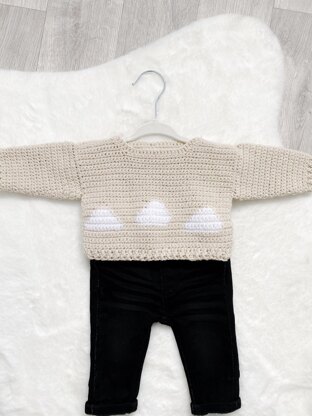 In the Clouds Baby Sweater