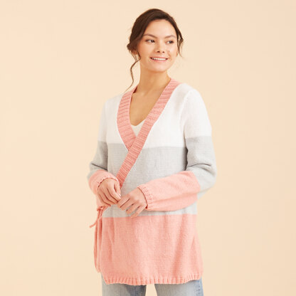 Warm Hug Wrap Cardigan - Free Knitting Pattern For Women in Paintbox Yarns Simply DK