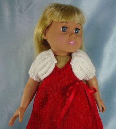 All Occasion Wrap Dress and Shrug, Knitting Patterns fit American Girl and other 18-Inch Dolls