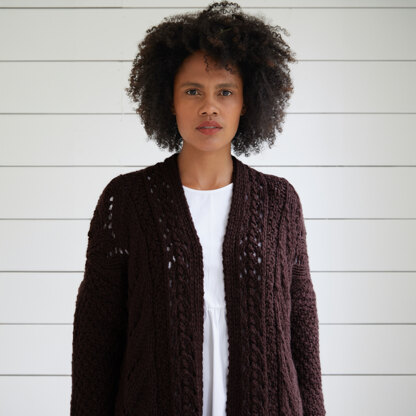 Salthouse Cardigan - Knitting Pattern For Women in Debbie Bliss Paloma