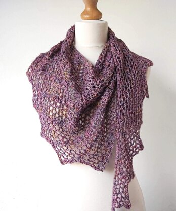 Easy Cake Yarn Shawl Crochet pattern by Carmen Heffernan