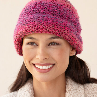 One Stitch Hat in Lion Brand Homespun - L10535