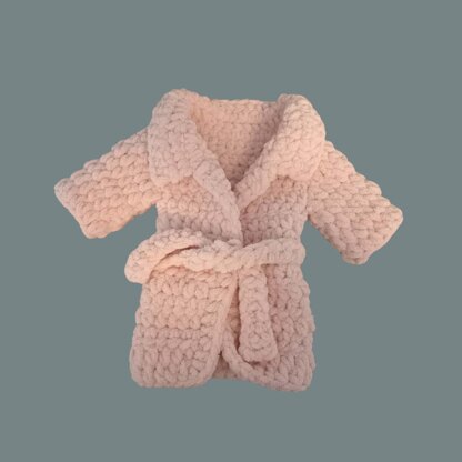 Doll Robe Spa Set Crochet Pattern – Spa Bathrobe Outfit For 18Inch Dolls