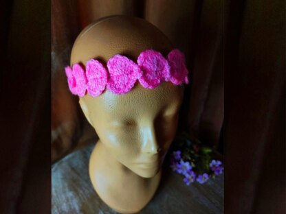 A Crochet Hearts Headband