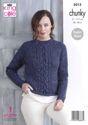 Sweaters in King Cole Chunky Tweed - 5015 - Downloadable PDF