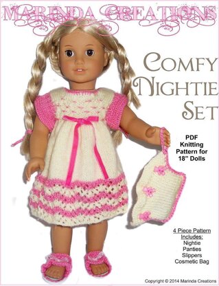 Comfy Nightie Set for AG and other 18'' Dolls