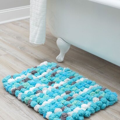 Luxurious Bath Rug in Red Heart - LM5997 - Downloadable PDF