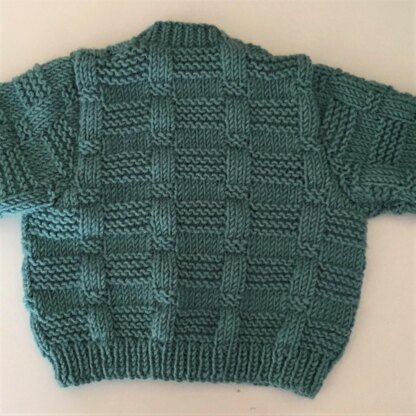 Squashy Squares baby cardigan