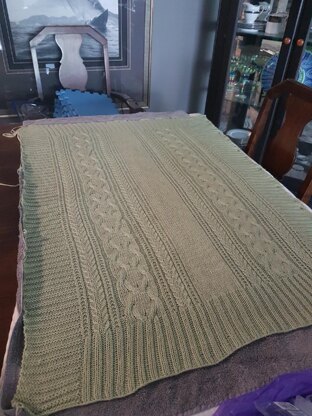 Cabled Baby Blanket