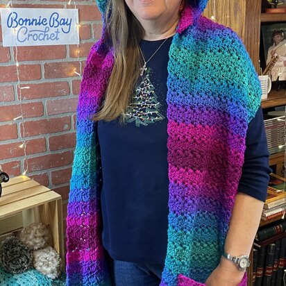 EASY BEGINNER'S Pocket Shawl with Optional Hood