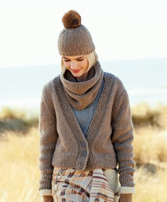 Cardigan, Snood and Hat in Rico Essentials Cashlana Chunky - 347 - Downloadable PDF