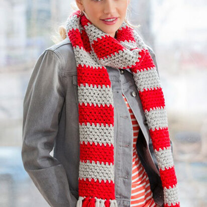 My Team Forever Scarf in Red Heart Team Spirit - LW3557 - Downloadable PDF