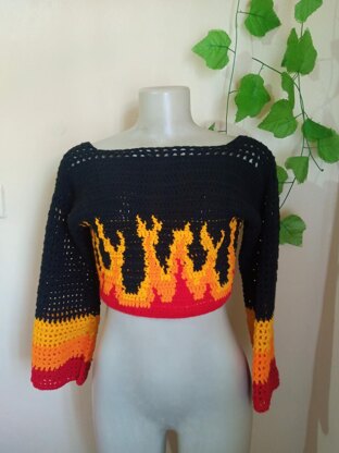 Flames Crochet Top Pattern