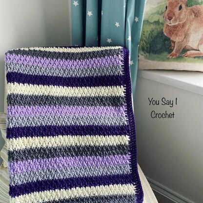 Alpine Stitch Crochet Blanket