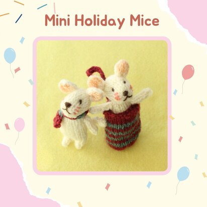 Mini Holiday Mice - knitting pattern