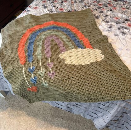 Rainbow Boho Baby Blanket