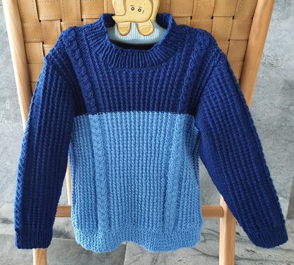 Preston - Child’s cable and rice stitch jumper