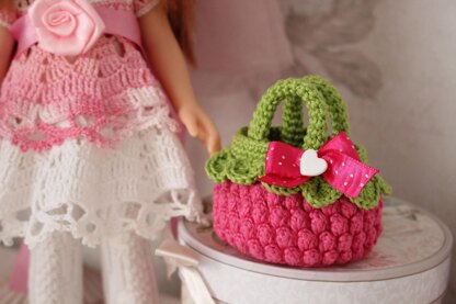 12 inch Dolls Raspberry Bag