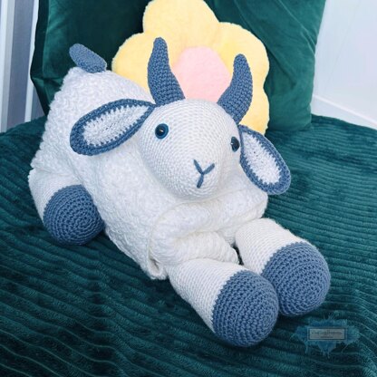 3in1 Farm Goat Baby Blanket